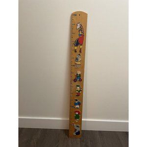 Vintage Children's Wooden Height Chart Animals in Clothes Simplex Holland